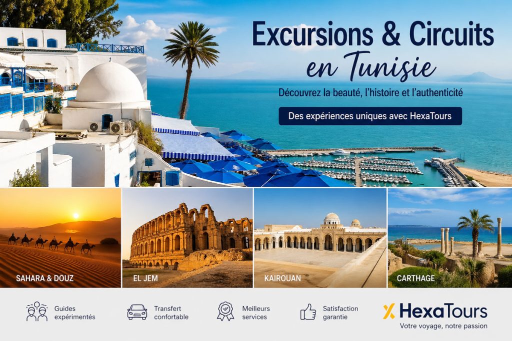 Excursions et circuits en Tunisie avec HexaTours Offres 2026