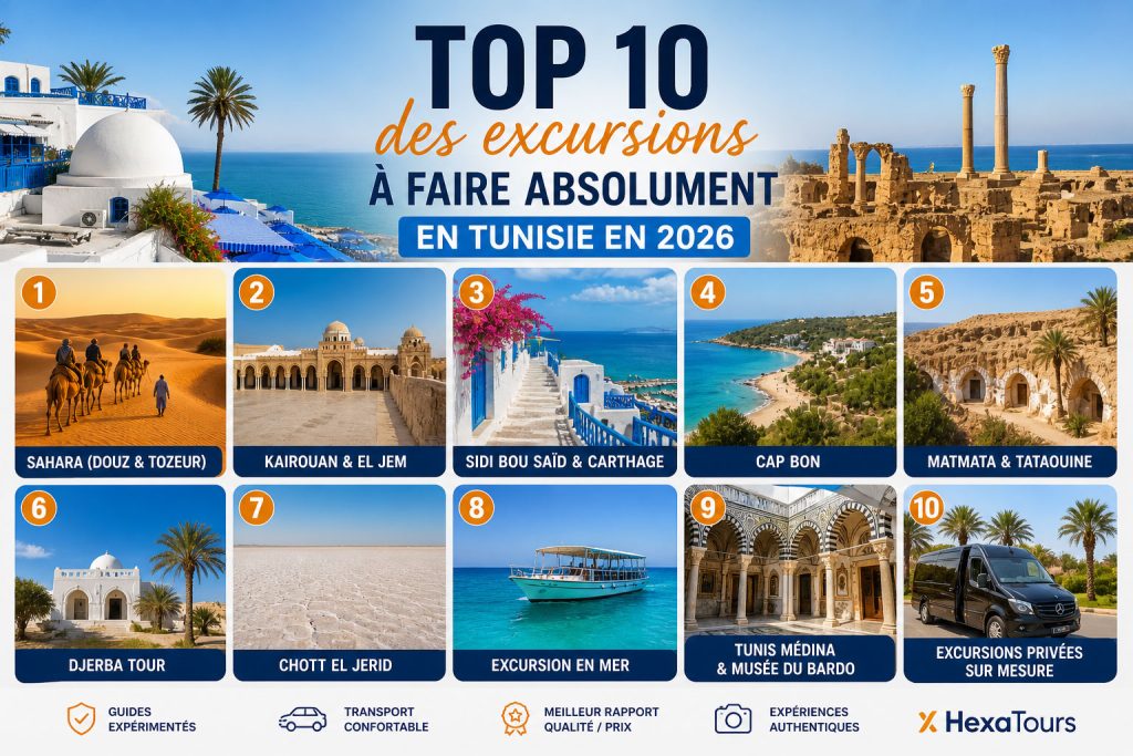 Top 10 des excursions à faire absolument en Tunisie en 2026